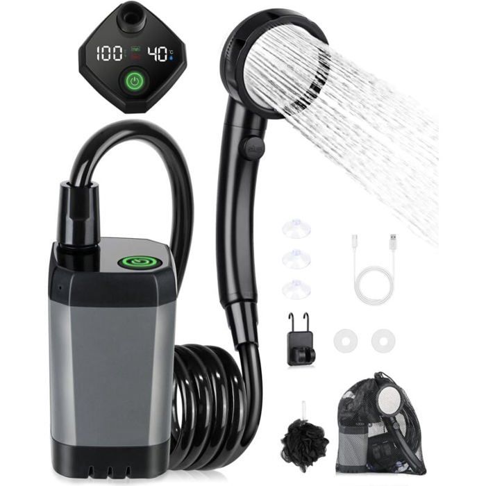 Vente: WADEO Sac de Douche de Camping Portable à Chauffage Solaire avec Une capacité de 12 L avec indicateur de température Sac Pliable et scellé pour Les Voyages de randonnée et de Vente: WADEO Sac de Douche de Camping Portable à Chauffage Solaire avec Une capacité de 12 L avec indicateur de température Sac Pliable et scellé pour Les Voyages de randonnée et de