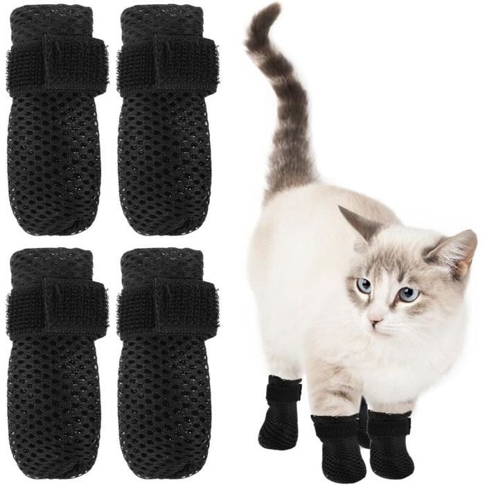 Gants anti-griffures pour chat - MICH - Respirants - Adaptés au bain - Adaptés à la coupe des griffes - 3 5x8 cm