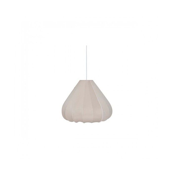 Luminaire suspension en forme de poire nervurée coloris beige - Diamètre 49 x Hauteur 119 cm Luminaire suspension en forme de poire nervurée coloris beige - Diamètre 49 x Hauteur 119 cm