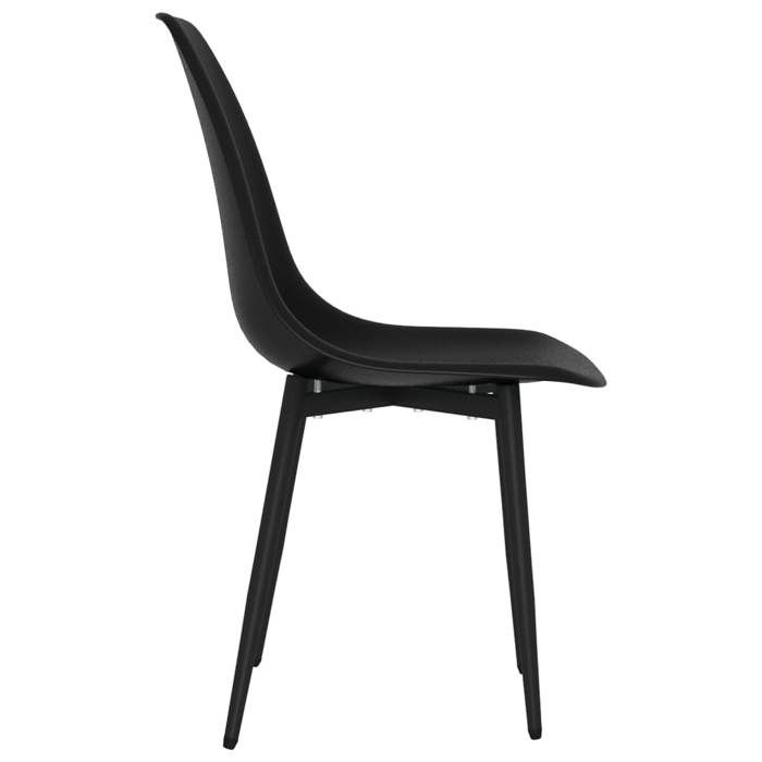 Noir CHAISE/FAUTEUIL - SARAZYJ - Pour salon/cuisine - 46x52x84cm - Lot de 2 Chaises à manger noir PP Hot66480561