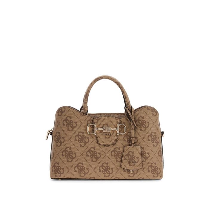 Sac à main - GUESS - Janie - Toile enduite - Motif logo latte - 31x20x10 cm