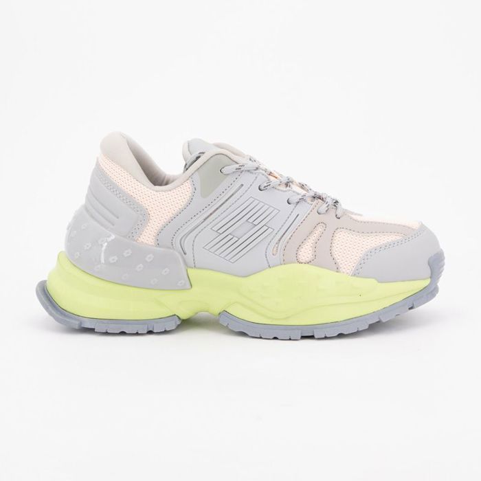 Lotto Baskets chunky grises thirty semelle vert pastel Femme LOTTO