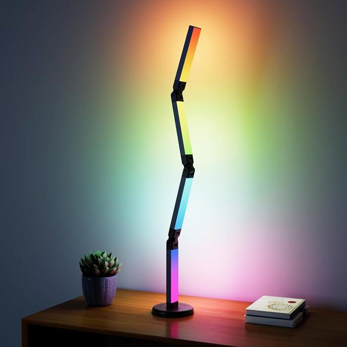 Lampe de Jeu RGB Intelligente Lampe Bureau LED avec Effets D& 39 éclairage Multiples Sync avec Musique Contrôle via A REFLECTEUR