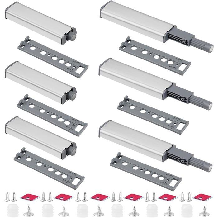 Appuyez pour Ouvrir Magnétique Loquets Push to Open Aimant Poussoir Porte Pcard Loquet Magnetique Tampon Type A 6 pièces