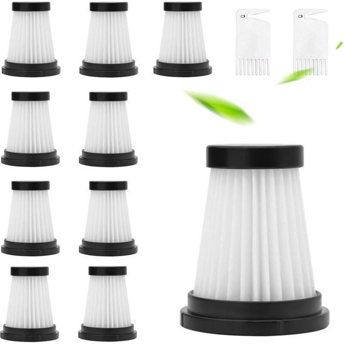 Lot de 12 filtres Hepa pour aspirateur Genius Invictus One 1.0 X 7 2.0 - Accessoires pour aspirateur filtre HEPA lavable - Avec