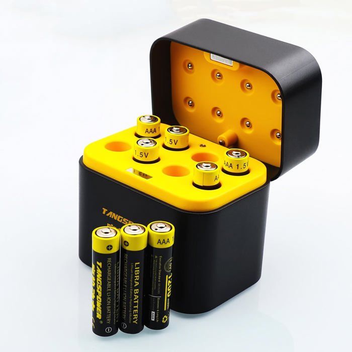 TangsFire 8 Piles AAA Rechargeables Lithium 1 5 V 1200 mWh Chargeur USB-C 8 Emplacements 1600+ Cycles TangsFire 8 Piles AAA Rechargeables Lithium 1 5 V 1200 mWh Chargeur USB-C 8 Emplacements 1600+ Cycles