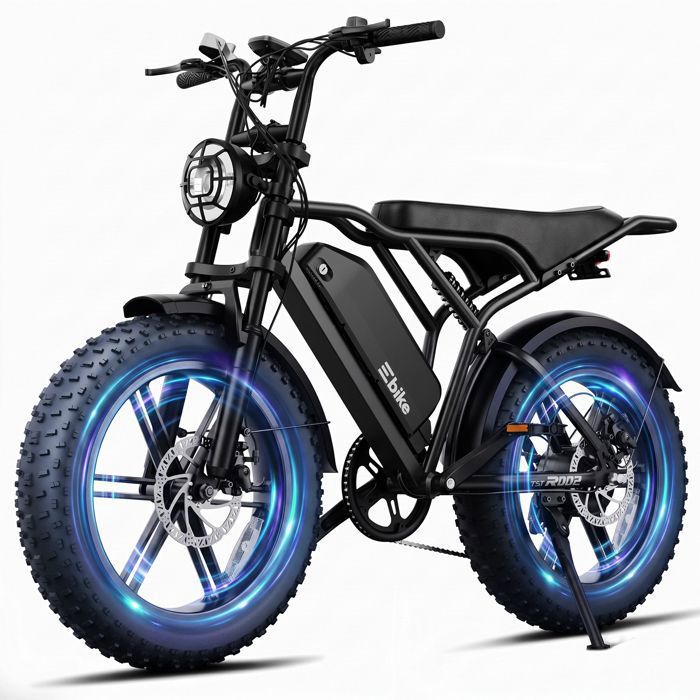VTT Électrique 20×4.0″ Fatbike Adulte – 1500W Peak – Batterie 48V 15Ah – Autonomie 100 km – Tout Suspendu – Shimano 7 Vitesses – TST VTT Électrique 20×4.0″ Fatbike Adulte – 1500W Peak – Batterie 48V 15Ah – Autonomie 100 km – Tout Suspendu – Shimano 7 Vitesses – TST