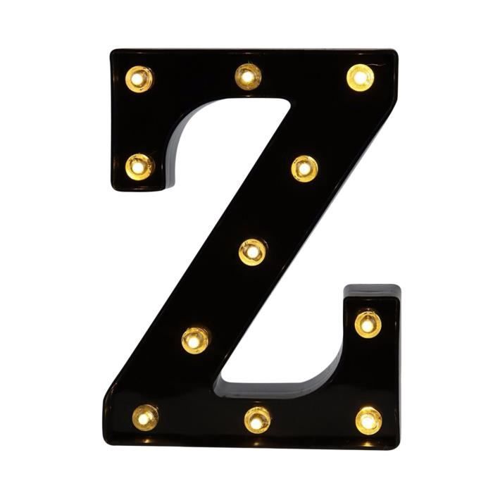 Lettres Lumineuses LED Alphabet Et Chiffres - Lampe Décorative Pour Anniversaire, Noël, Mariage - Fonctionne Sur Piles - 4