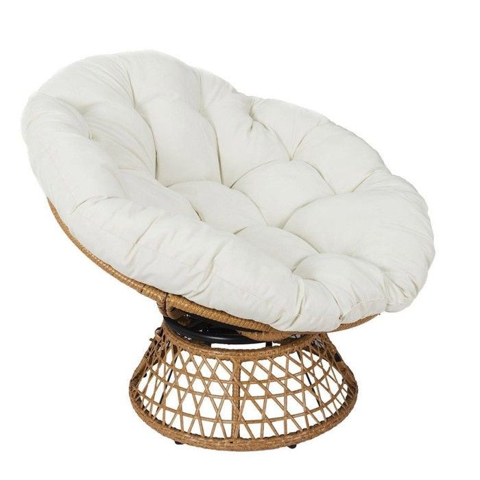 Fauteuil extérieur Cancun coussin blanc Fauteuil extérieur Cancun coussin blanc