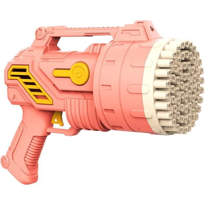 FORMIZON – Pistolet à Bulles LED Automatique 69 Trous – Gatling Portable Avec 2 Recharges – Cadeau Anniversaire