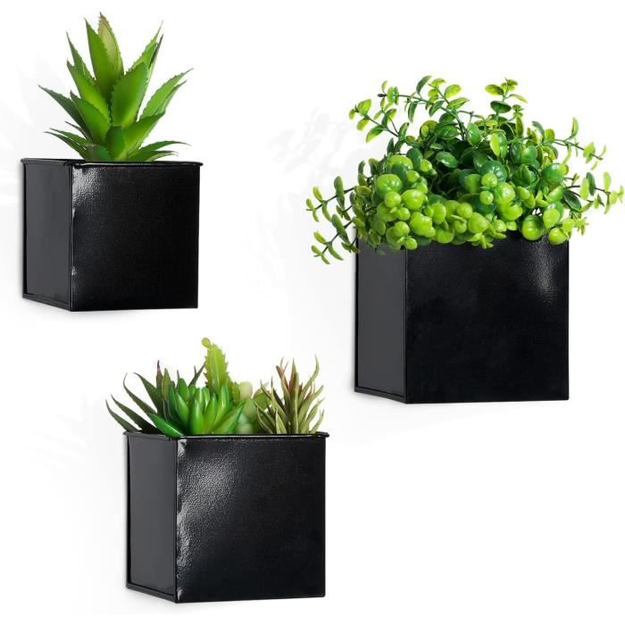 Jardinière Murale Ronde En Métal Avec Insert En Verre - Pour Plantes Grasses, Artificielles, Décoration Intérieure