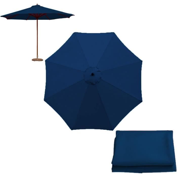 Auvent De Remplacement Pour Parasol Déporté 200-400 Cm – Toile Polyester 180g/m², UV30+, 6 Ou 8 Baleines, Lavable Et Déperlant
