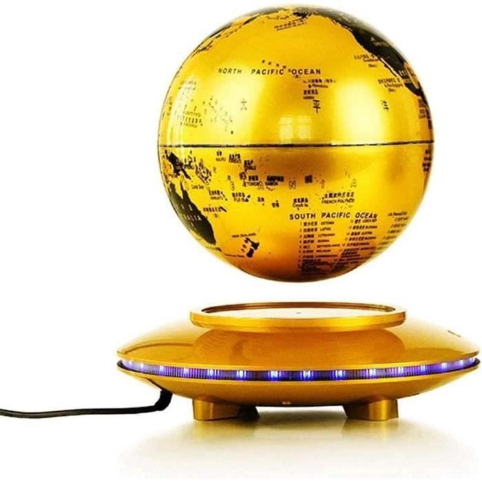 Globe Terrestre Magnétique Flottant 3 Pouces Avec Lumière LED - Décoration Bureau Et Jouet éducatif Astronomique