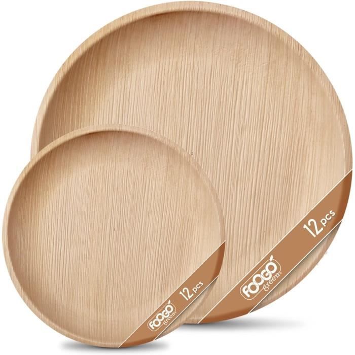 Okllen Lot de 12 assiettes de présentation rondes en