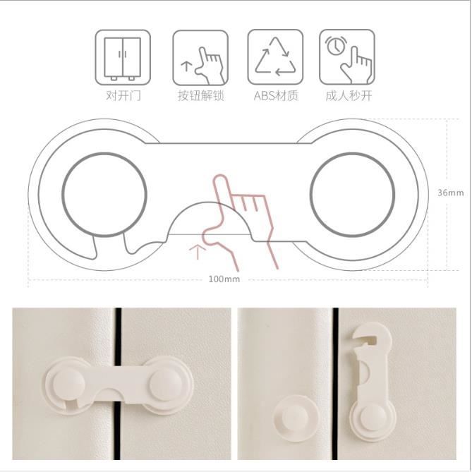 8 Protection Sécurité Serrure Bloque Fermeture Porte Tiroir Frigo