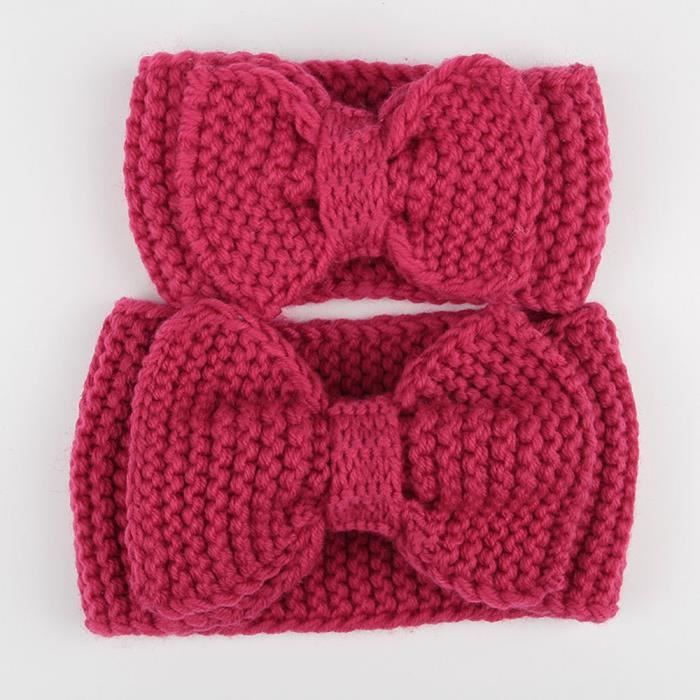 2pcs Mere Et Bebe Bandeaux Bowknot Tricot Bandeau Crochet Bandeau Headwrap Ho Fose262 Cdiscount Au Quotidien
