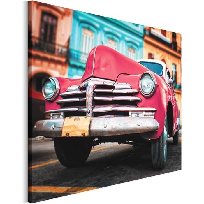 Acheter Cadre en bois massif Corvette voitures rouges, affiches de paysage  de route, toile imprimée, Art mural pour décoration de maison, décorations  de salon