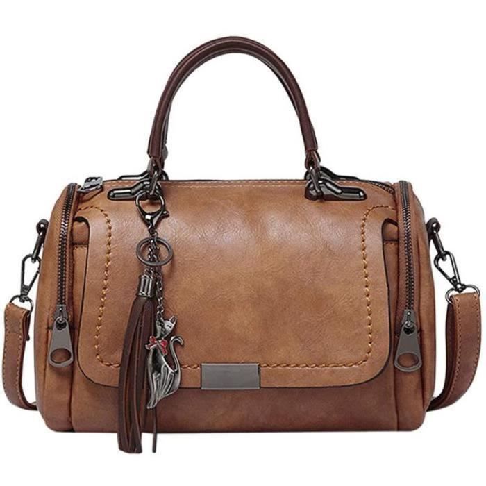 BUKESIYI Femme Sac a dos Sac a main Sac seau Petit Marque Faux Cuir Sac bandouliere Antivol CCFR78126