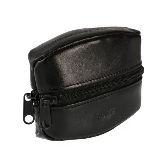 Porte-monnaie Homme / porte-cl?�s Cuir v?�ritable noir N1709 Id?�e cadeau Noir - Cdiscount 