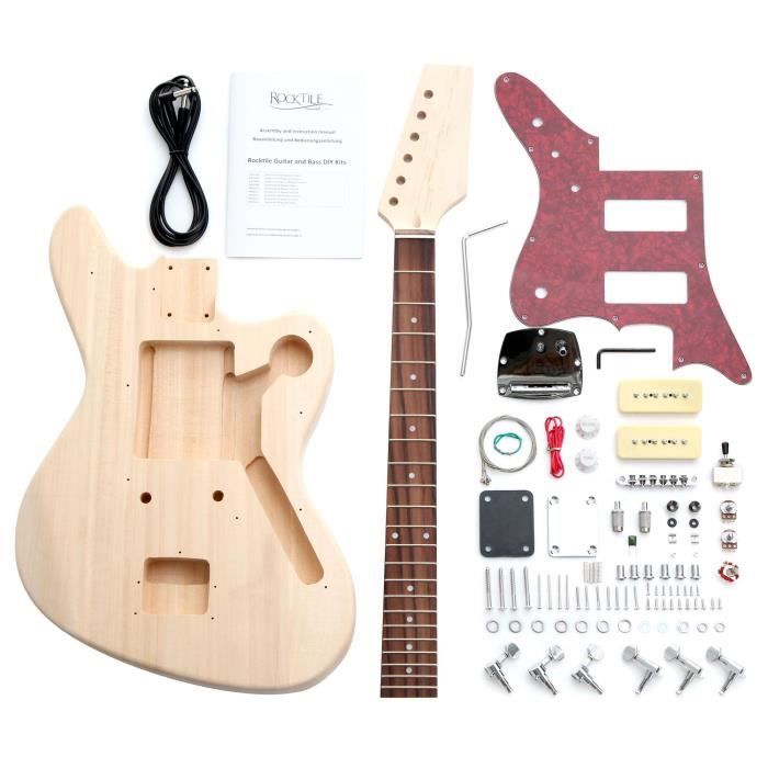 Rocktile kit de construction de guitare électrique style JAG