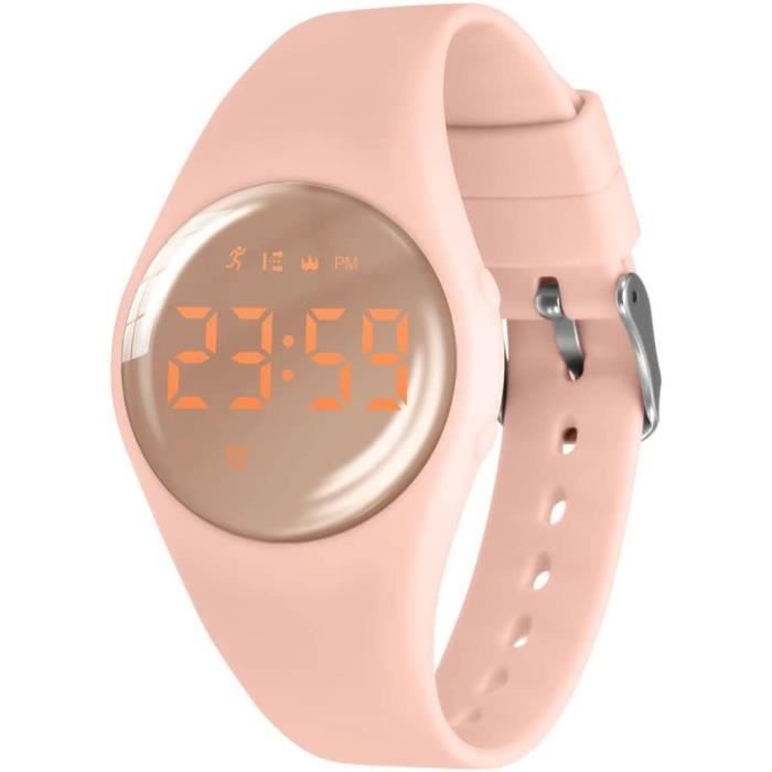 Montre Digitale Enfant Avec Chronomètre, Eclairage, Alarme, Date,Podomètres  Marche Non Connecté-Montres Sport Pour Fille Garc[H1956] - Cdiscount  Téléphonie