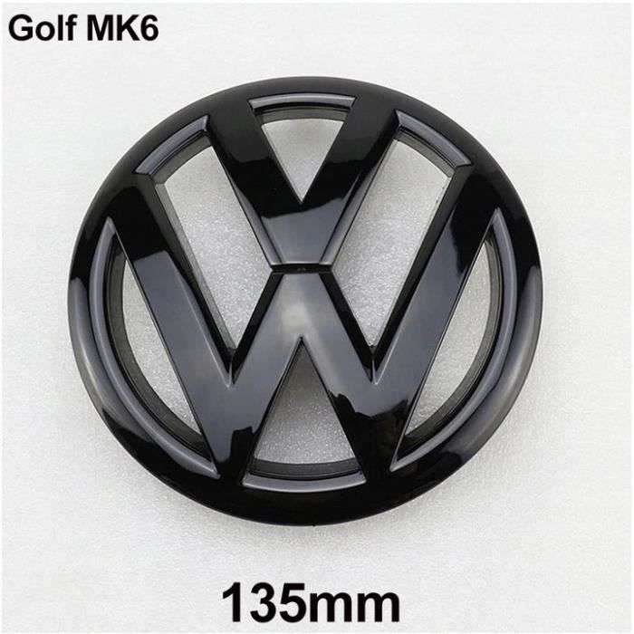 BEQ Insigne badge logo emblème avant 135mm pour Volkswagen VW golf 6 VI MK6 -Noir brillant