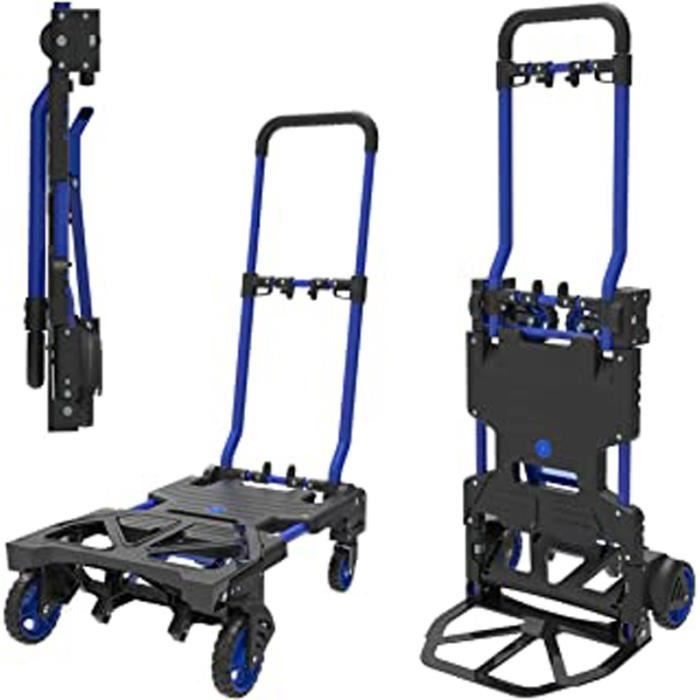 Chariot 2-en-1 HandiMoova - Diable 70kg Et Plateforme 135kg Pliable Transformable
