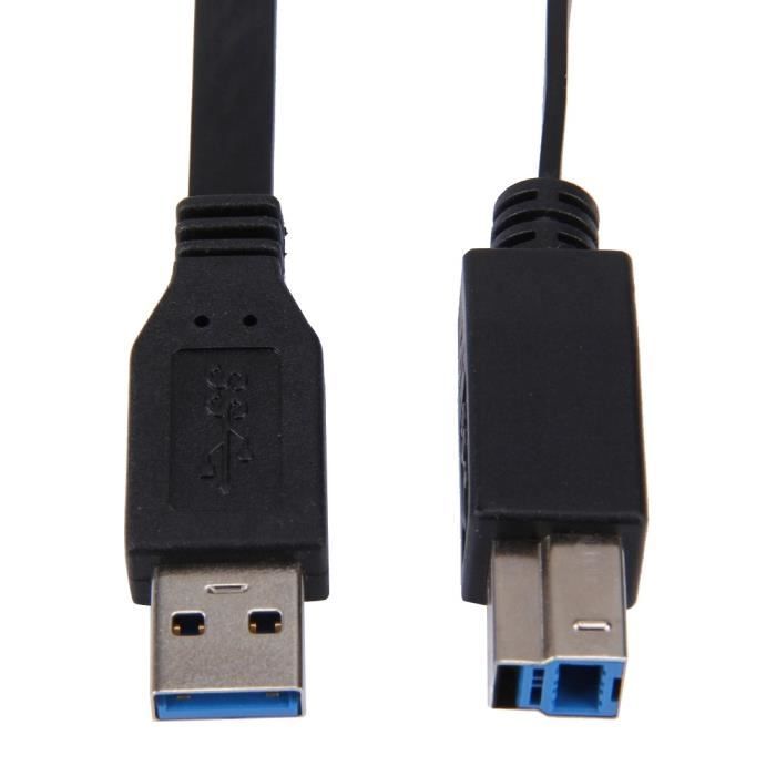 CÂBLE D'IMPRIMANTE USB 2.0 AM/BM HAUTE VITESSE MÂLE - MÂLE. 1.8M