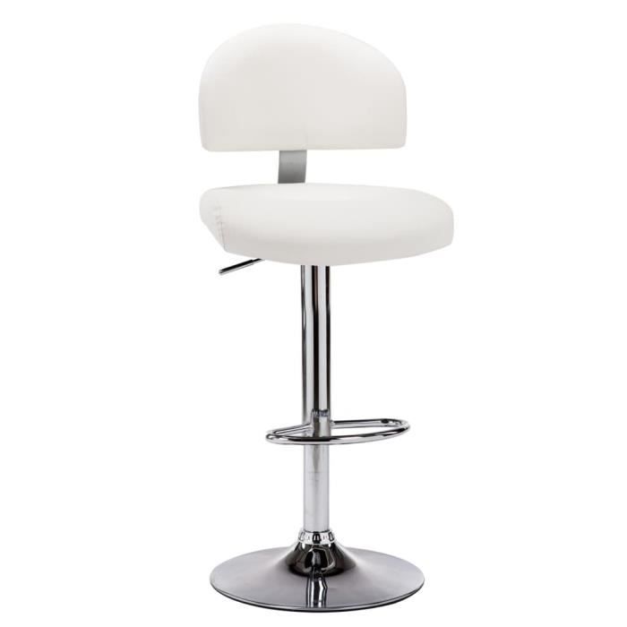 beauty®1383 fauteuil de bar style scandinave|tabouret de bar blanc similicuir|tabouret de salon ergonomique