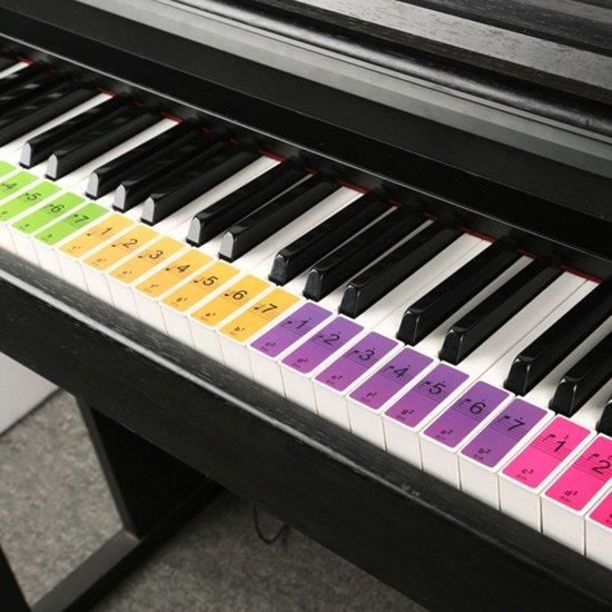Étiquettes de notes de clavier de piano amovibles, étiquettes en silicone pour  piano 88 touches pleine taille, autocollants inutiles - Cdiscount  Instruments de musique