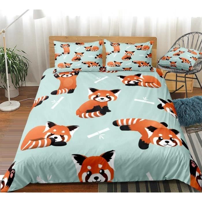 Housse de Couette - Petit Panda - 140x200cm - Fermeture éclair cachée