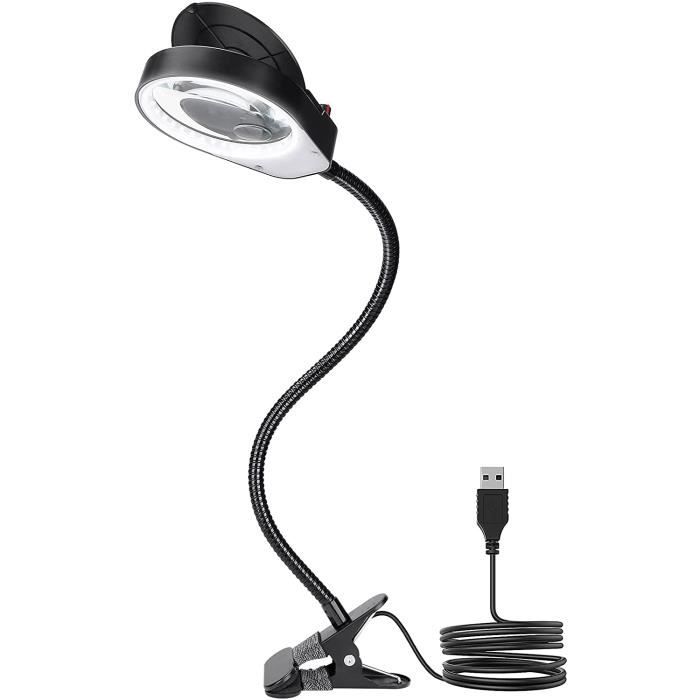 AJW-Lampe Loupe Sur Pied 2 En 1 3X 10x Loupe De Lecture Avec Support