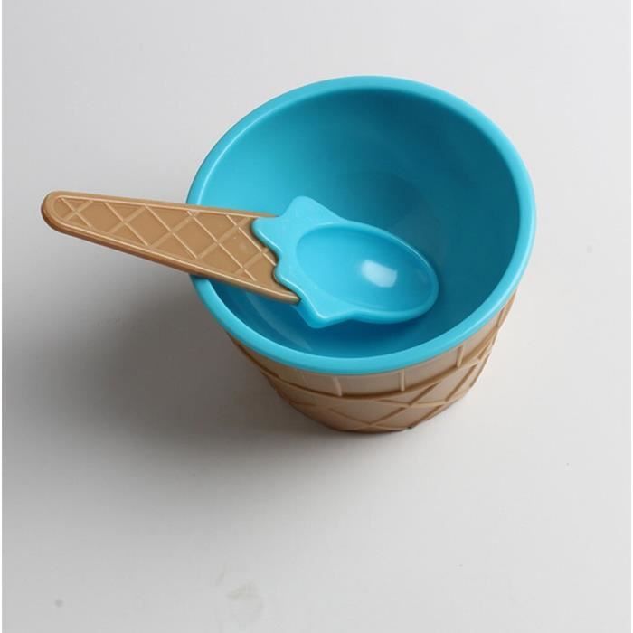 Lot De 6 Bols à Glace Colorés Avec Cuillères - Super Mignons Pour Enfants, Camping, Anniversaires Et Desserts