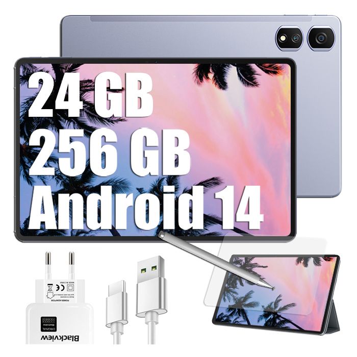 Tablette Tactile BLACKVIEW Tab 16 Pro 10.95 24Go+256Go-SD 1To 7700mAh 13MP+8MP Android 14 Charge rapide-Dual SIM Mode PC – Violet
