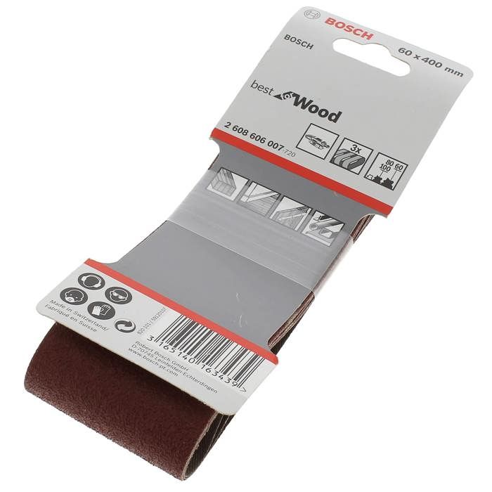 Bandes abrasives 60x400 assorties par 3 ponceuse bosch - vue 2