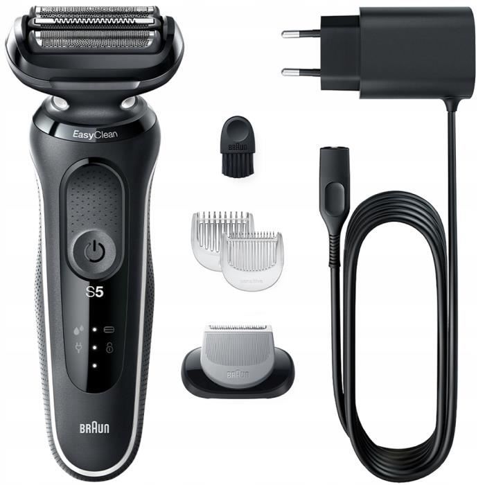 Rasoir Électrique Braun Series 5 51 W1600s Technologie AutoSense Tête Lavable Utilisation Sèche - vue 1