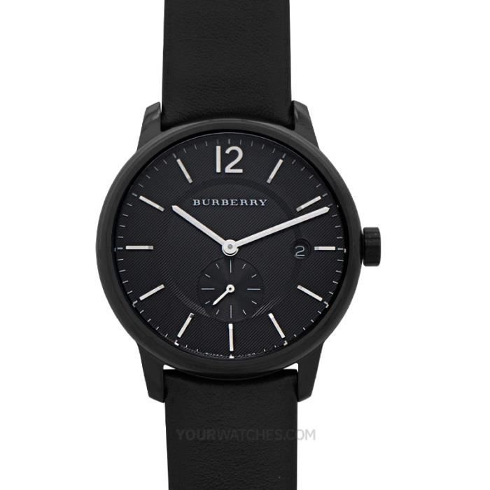 Burberry BU10003 Brand New Black Dial Men s Watch Genuine FreeS H Achat vente montre Cuir Cdiscount