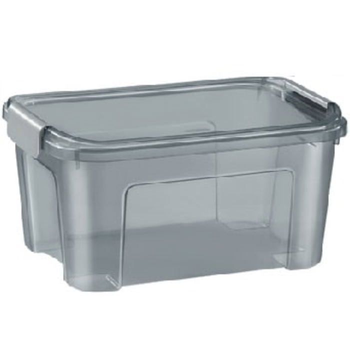 CEP Smart Box 13 L - boîte de rangement recyclée translucide gris fumé empilable