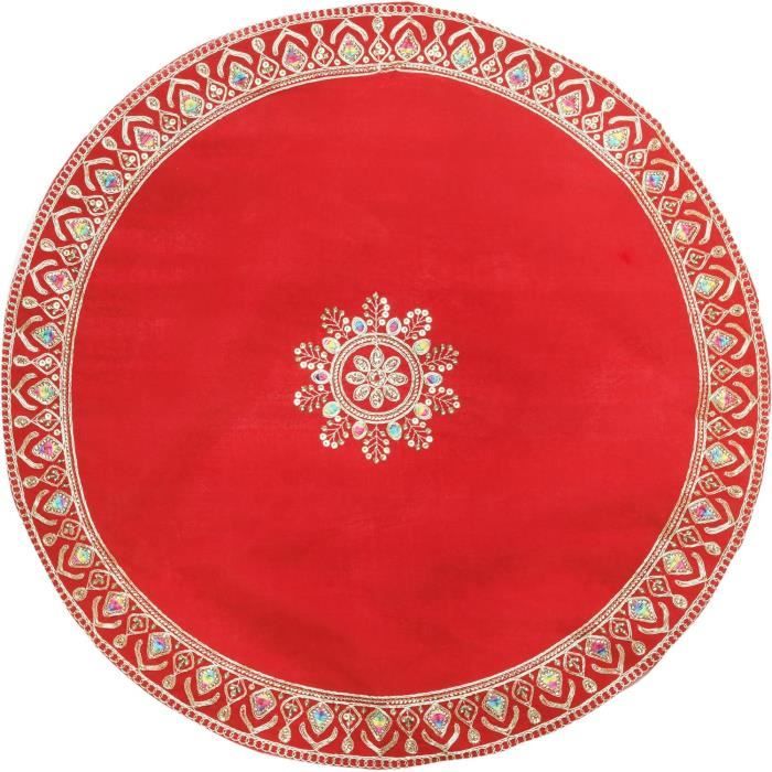 Aasan Tapis Rond En Velours Rouge Diamètre 55,9 Cm[u108] - Cdiscount Maison