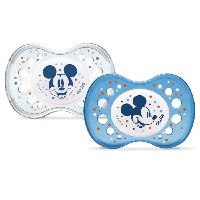 Sucettes Dodie Anatomiques Nuit - Lot De 2, Phosphorescentes, Sans BPA, Pour Bébés +6 Mois