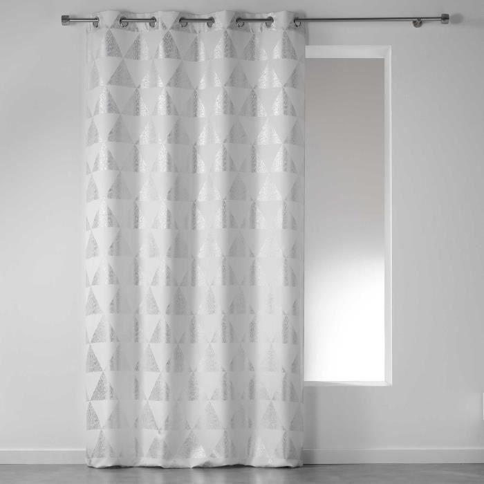 Rideau à Oeillets Féerie Blanc - 140x260 Cm - Polyester - Neuf, Pour Chambre
