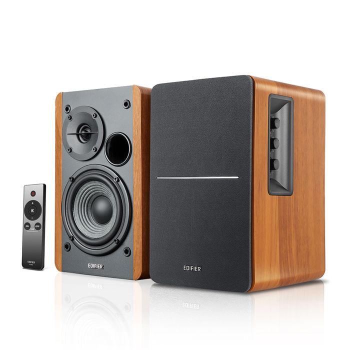Edifier R1280Ts reconditionné Amplificateur haut-parleur - Haut-parleurs actifs 2.0 - 42 Watts RMS avec sortie subwoofer - bois - Edifier