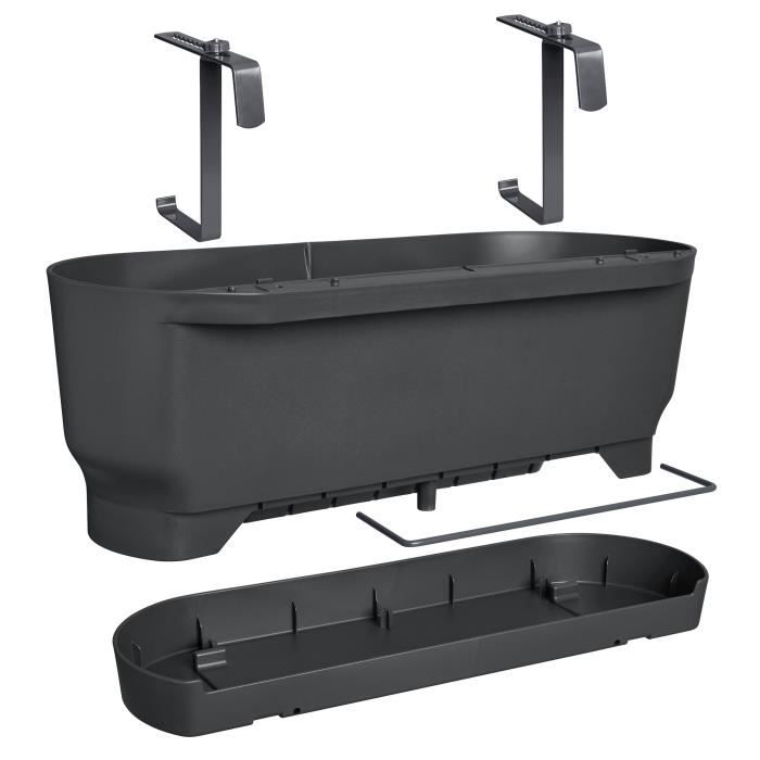 Pot de fleurs ELHO Greenville Easy Balcony 52 Living Balcon 21.2 x W 52 x H 19.4 cm