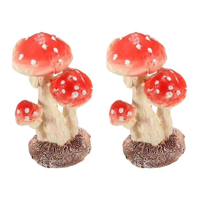 10 champignons-CHAMPIGNONS-Rouge/Small-Fée Décoration De Jardin/Décorations/Craft-Mini