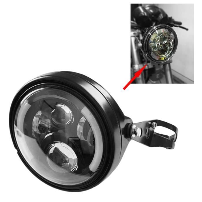 Phare Rond De Moto En Métal Rétro Universel, 35W 1... – Grandado