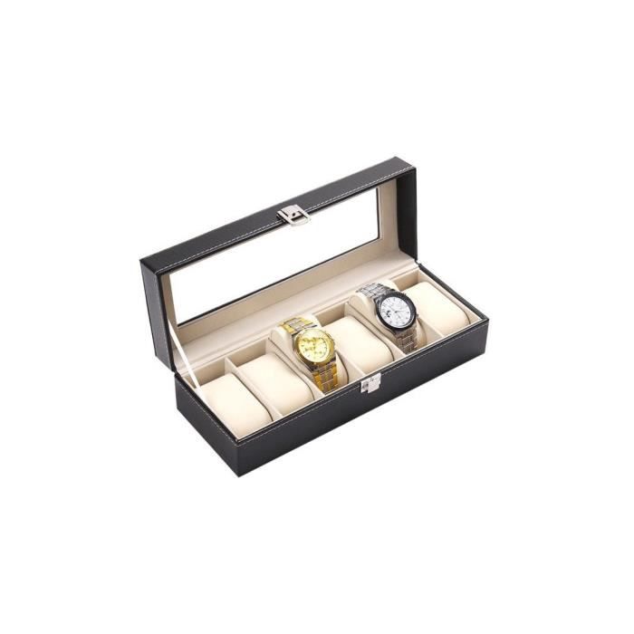 Boîte à montres - GENERIC - Clockbox de luxe - 6 emplacements - Cuir PU - Chic