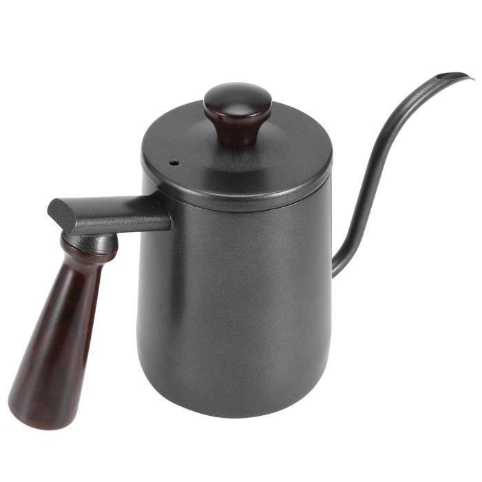 Bouilloire À Café Cafetière En Acier Inoxydable, 700 Ml Noir À Longue ...