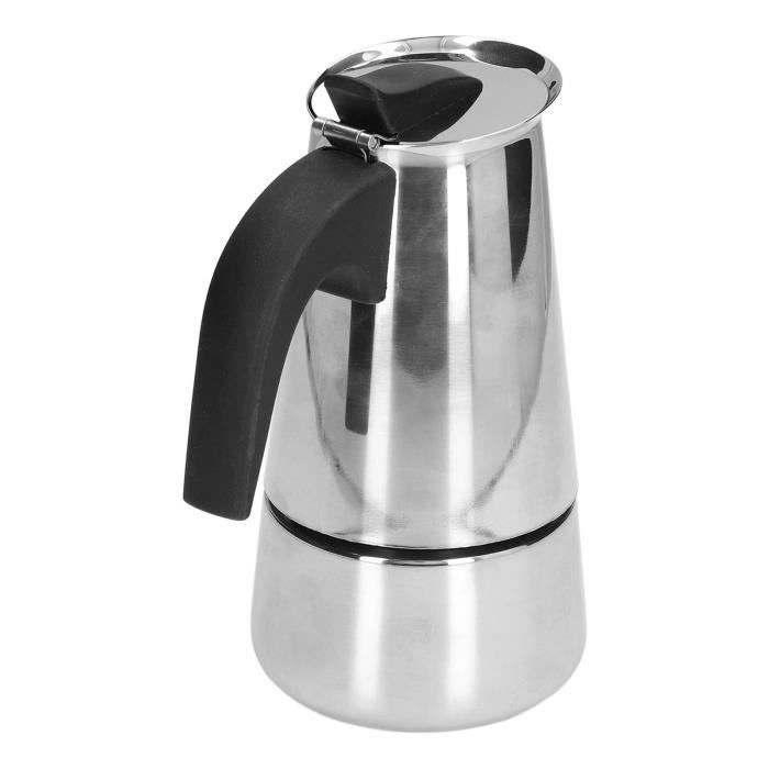 Cafetière Italienne (Moka) 4-6 Tasses En Inox - Pour Café Expresso Fort Sur Plaque - 200/300ml