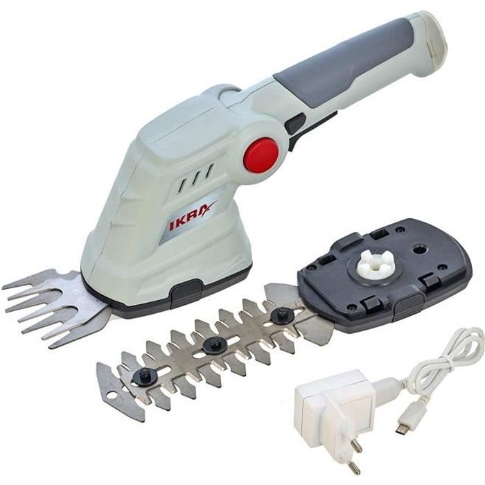 Ikra IGBS 3.6 USB Ciseaux à gazon sans fil Gris/rouge 3,6 V 50807410