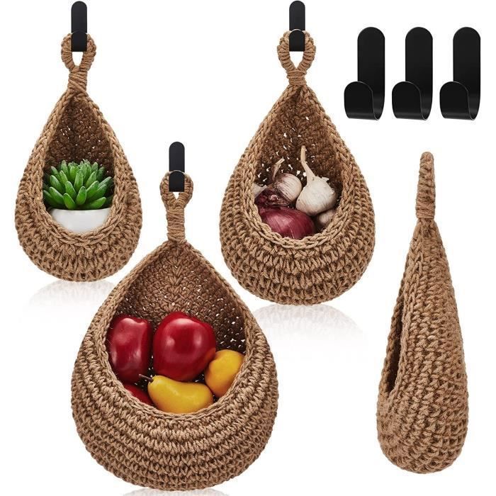 1 Pc fabriqué tissé panier bambou porte-fruits Des... – Grandado